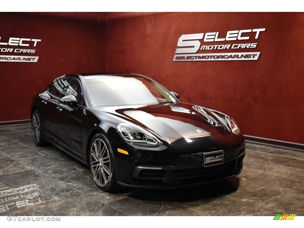 2018 Panamera 4 - Black / Black/Luxor Beige photo #3