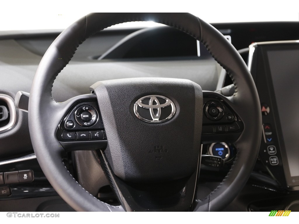 2020 Toyota Prius Prime XLE Black Steering Wheel Photo #142302509