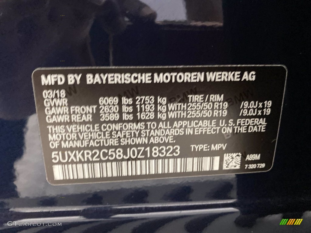 2018 X5 sDrive35i - Imperial Blue Metallic / Mocha photo #37