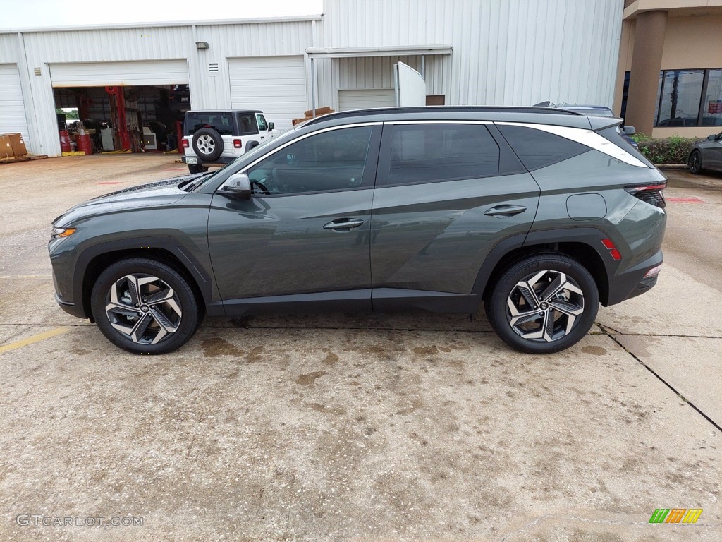 Amazon Gray 2022 Hyundai Tucson SEL Convienience Hybrid AWD Exterior Photo #142304378