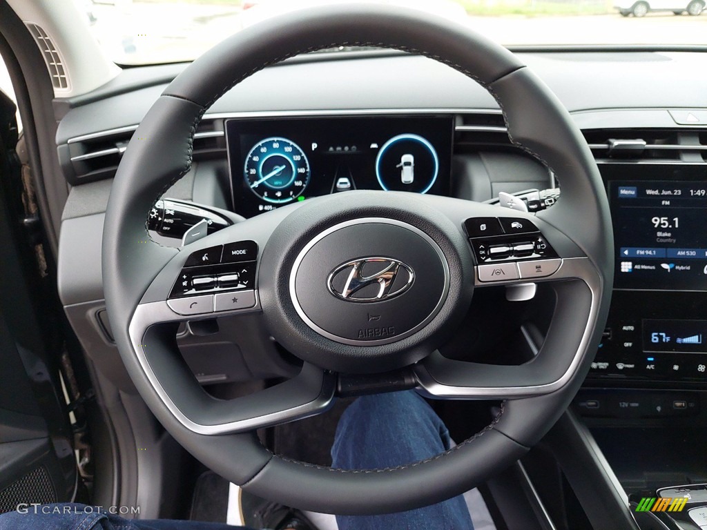 2022 Hyundai Tucson SEL Convienience Hybrid AWD Black Steering Wheel Photo #142304672