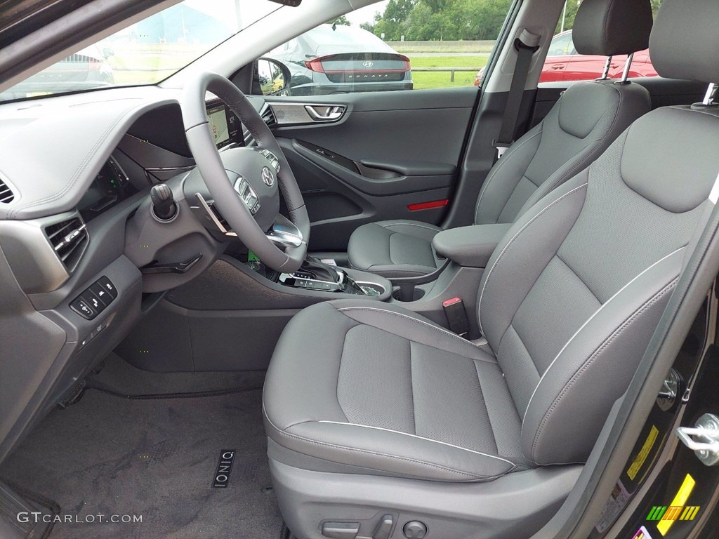 Black Interior 2021 Hyundai Ioniq Hybrid Limited Photo #142305827