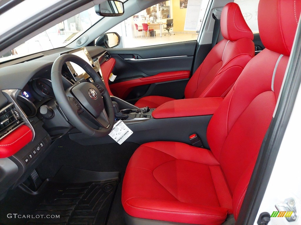Cockpit Red Interior 2021 Toyota Camry XSE Photo #142306406