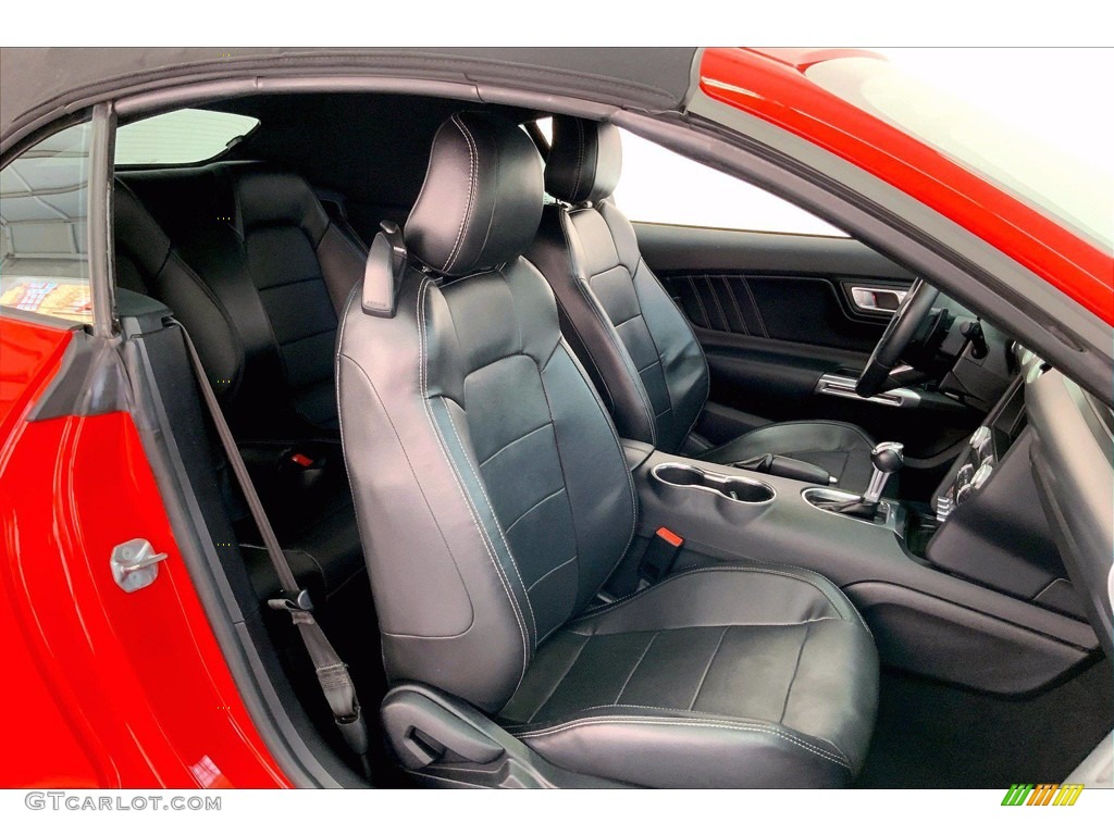 Ebony Interior 2019 Ford Mustang EcoBoost Premium Convertible Photo #142306994