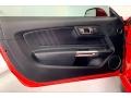 Ebony 2019 Ford Mustang EcoBoost Premium Convertible Door Panel