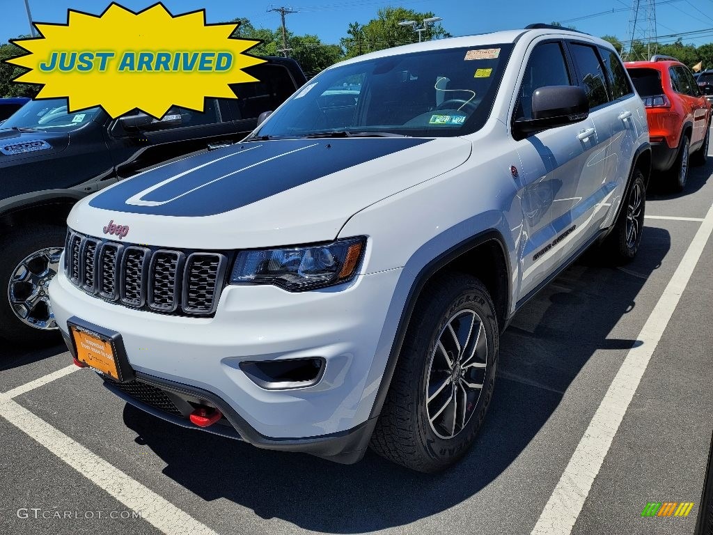 2020 Grand Cherokee Trailhawk 4x4 - Bright White / Ruby Red/Black photo #1