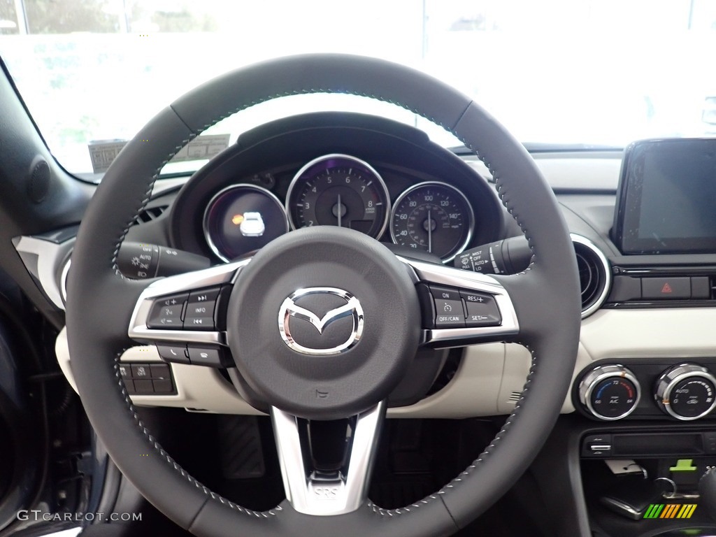 2021 Mazda MX-5 Miata RF Grand Touring White Steering Wheel Photo #142312612