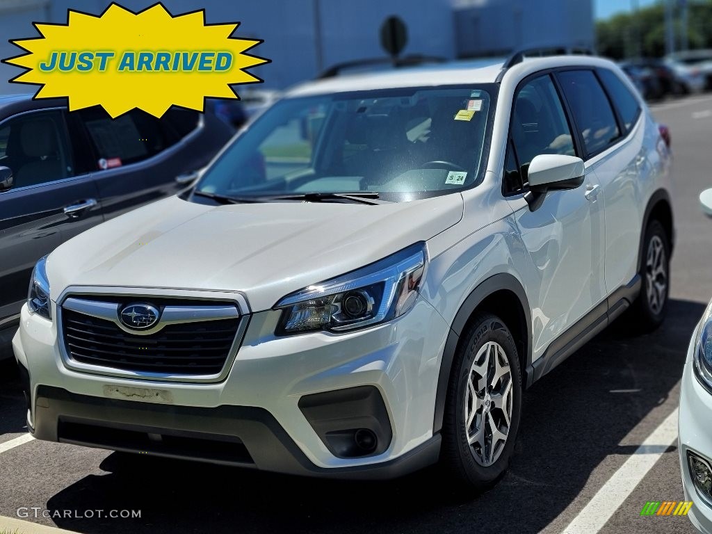 2019 Forester 2.5i Premium - Crystal White Pearl / Gray photo #1
