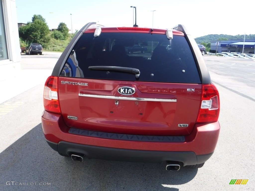 2009 Sportage EX V6 4x4 - Volcanic Red / Black photo #8