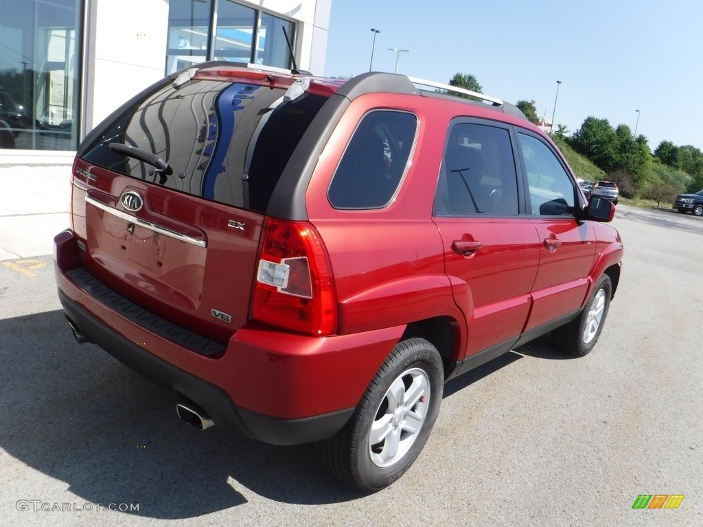 2009 Sportage EX V6 4x4 - Volcanic Red / Black photo #9
