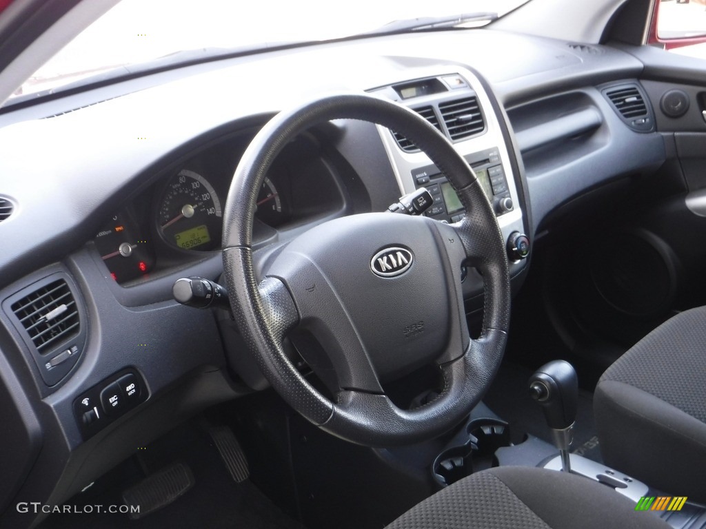 2009 Sportage EX V6 4x4 - Volcanic Red / Black photo #14