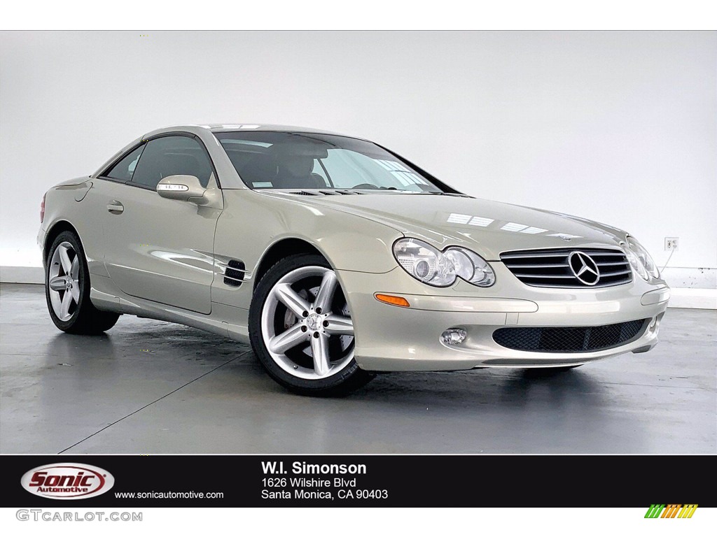 2003 SL 500 Roadster - Desert Silver Metallic / Charcoal photo #1