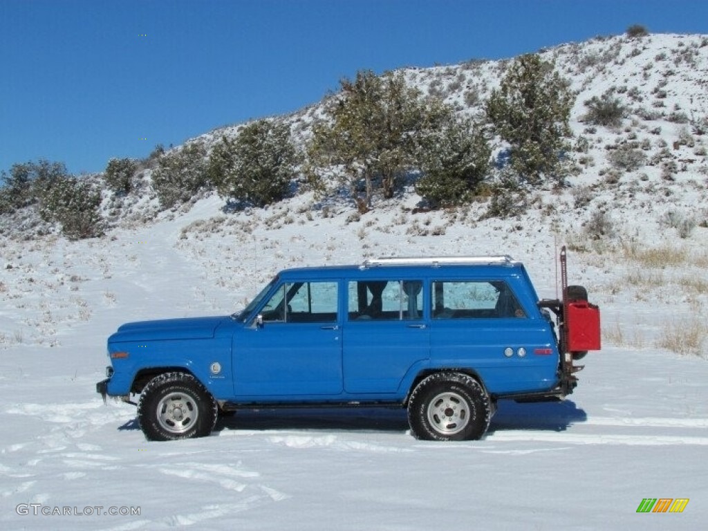 Brilliant Blue 1977 Jeep Cherokee Chief 4x4 Exterior Photo #142315621