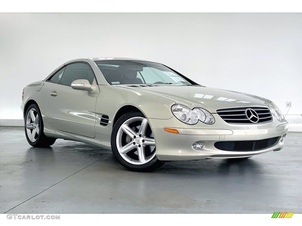 Desert Silver Metallic 2003 Mercedes-Benz SL 500 Roadster Exterior Photo #142315804