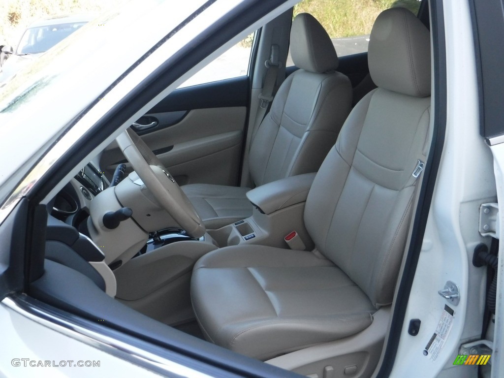 2014 Rogue SL AWD - Moonlight White / Almond photo #13