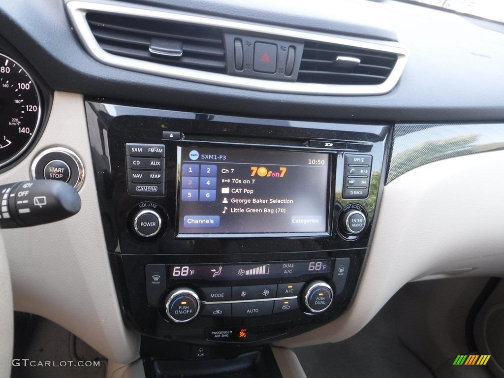 2014 Rogue SL AWD - Moonlight White / Almond photo #18