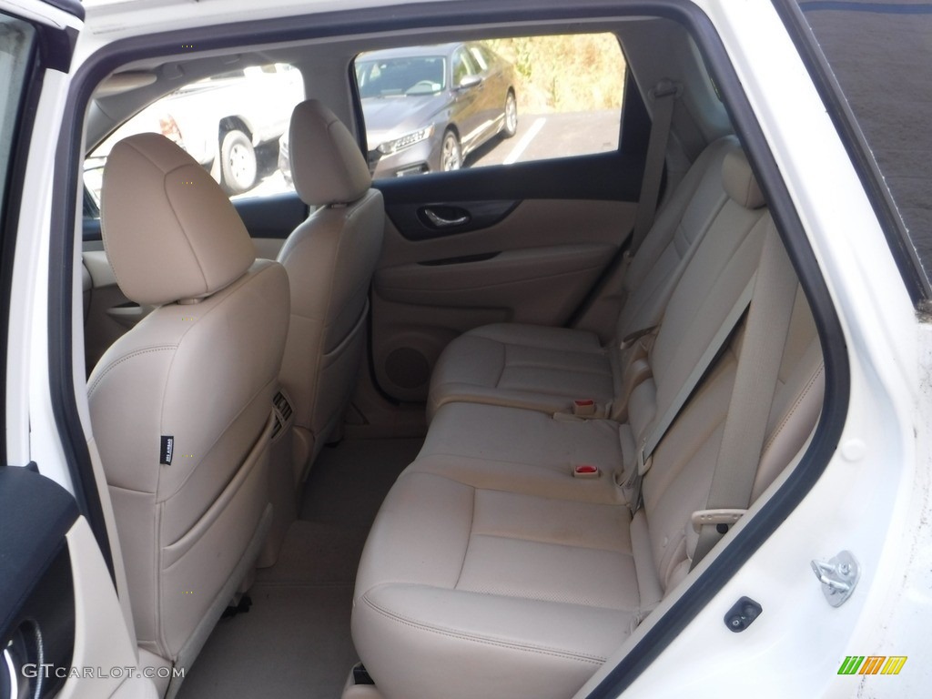 2014 Rogue SL AWD - Moonlight White / Almond photo #25