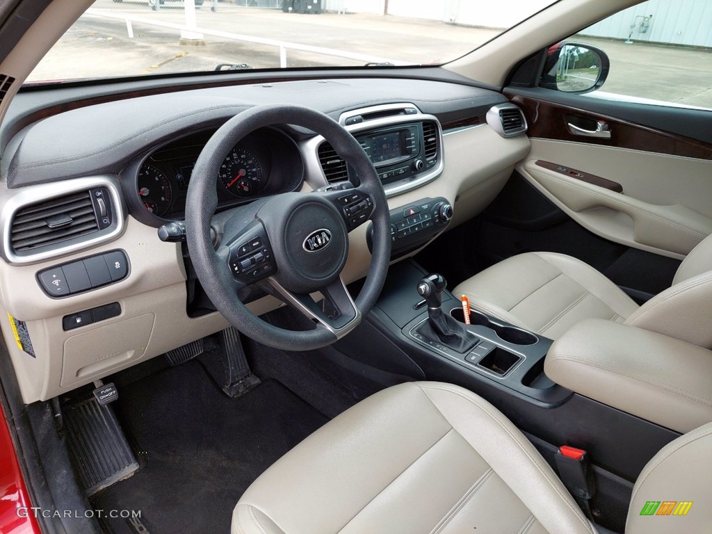 Stone Beige Interior 2017 Kia Sorento LX V6 Photo #142318663