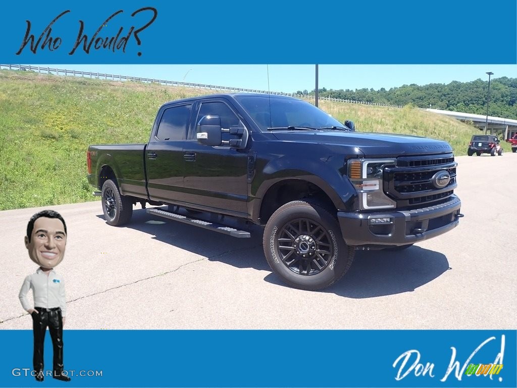 2020 F250 Super Duty Lariat Crew Cab 4x4 - Agate Black / Black photo #1