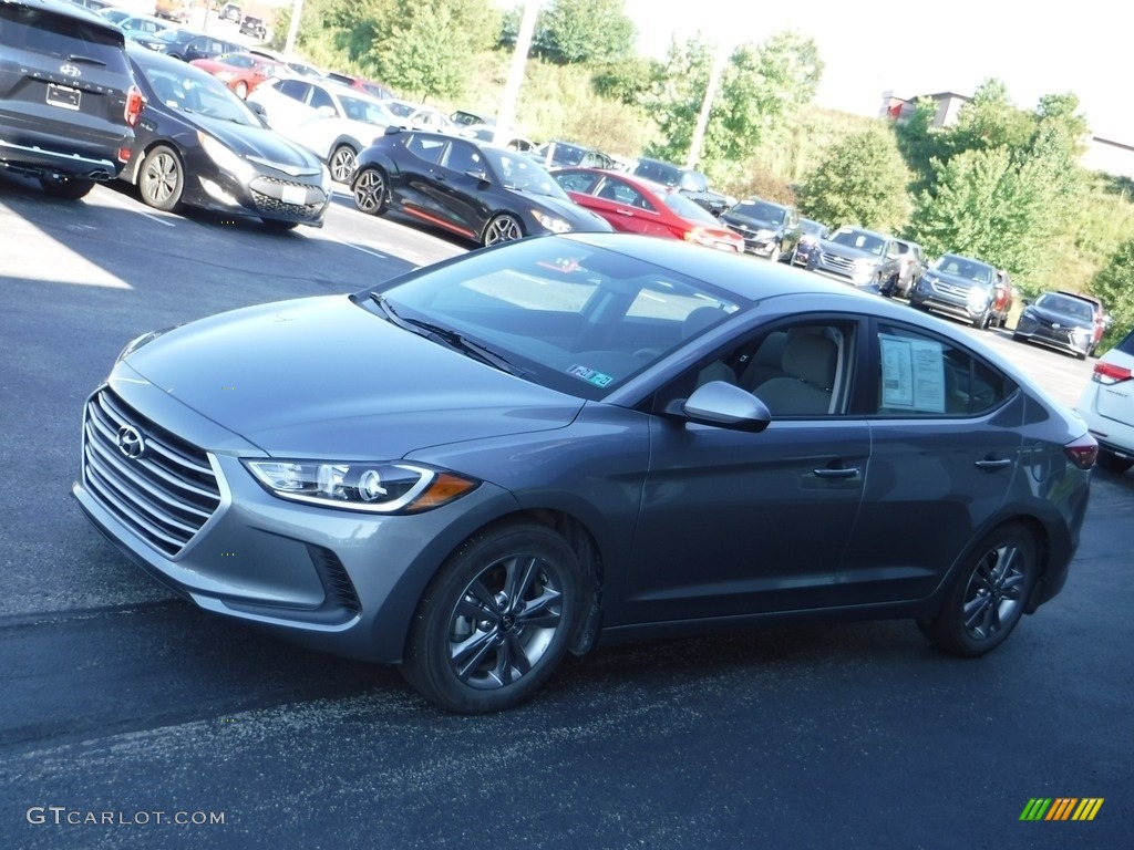 2018 Elantra SEL - Galactic Gray / Gray photo #4