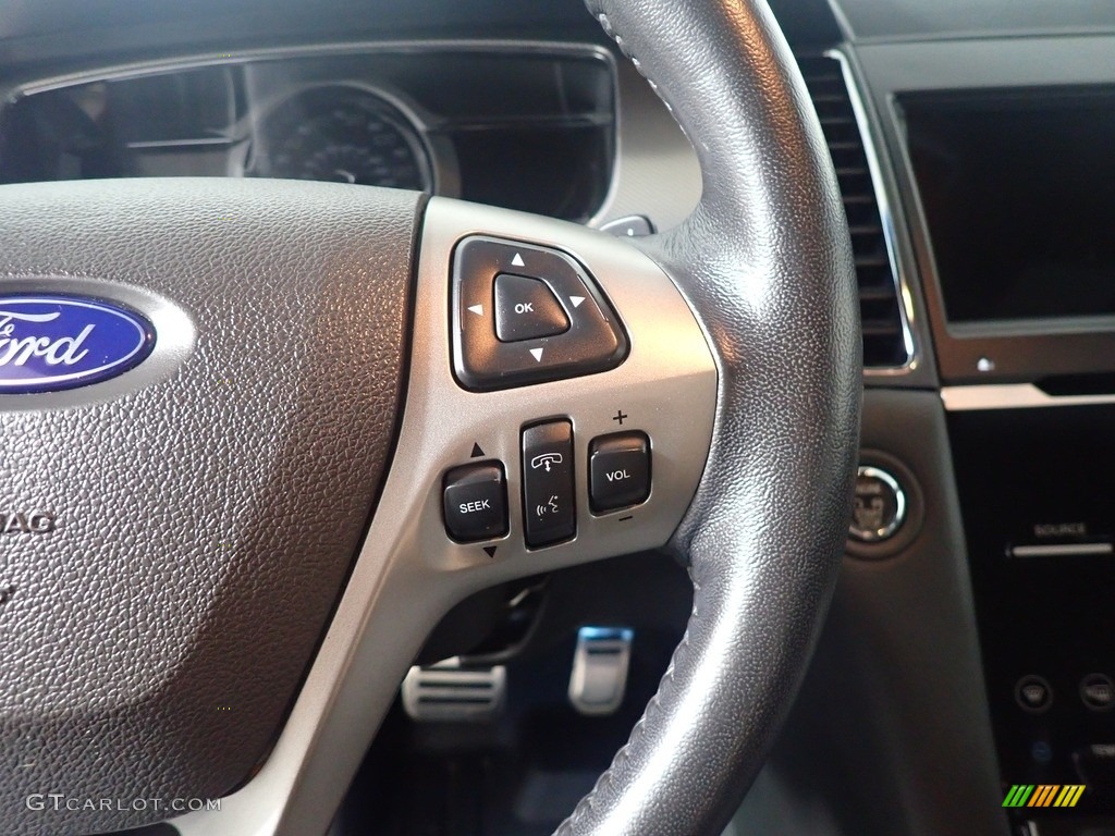 2018 Ford Taurus SHO AWD Charcoal Black Steering Wheel Photo #142319932