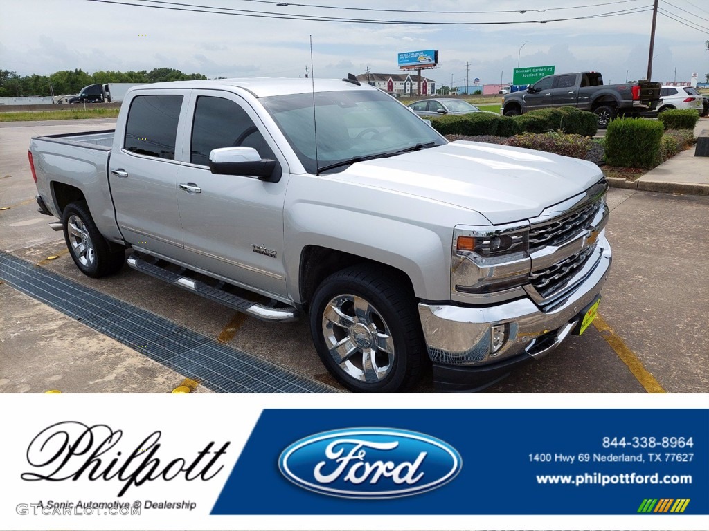 2017 Silverado 1500 LTZ Crew Cab - Silver Ice Metallic / Jet Black photo #1