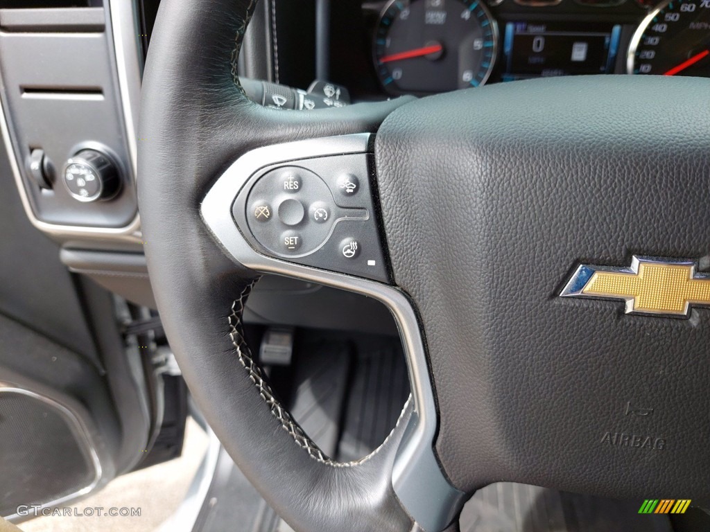 2017 Chevrolet Silverado 1500 LTZ Crew Cab Jet Black Steering Wheel Photo #142320577