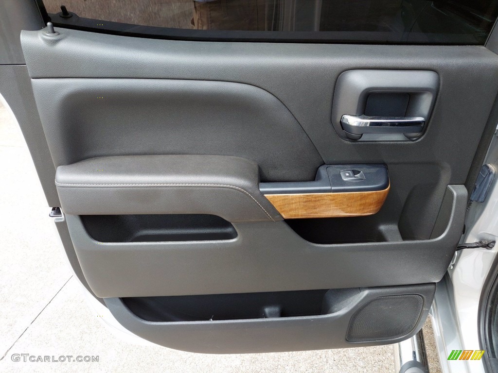 2017 Chevrolet Silverado 1500 LTZ Crew Cab Jet Black Door Panel Photo #142320598