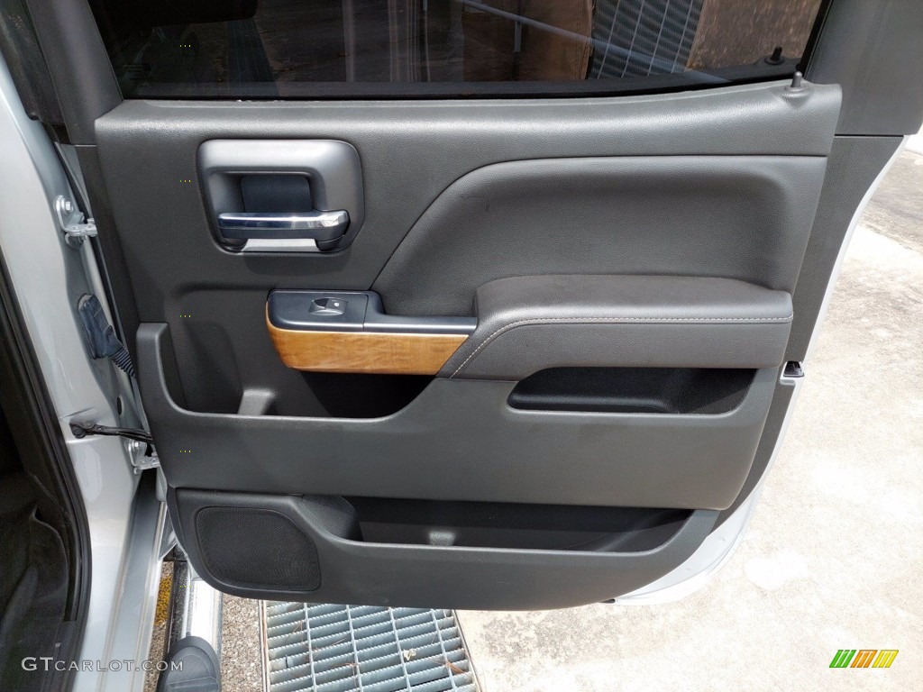 2017 Chevrolet Silverado 1500 LTZ Crew Cab Jet Black Door Panel Photo #142320604