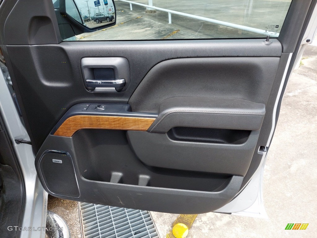 2017 Chevrolet Silverado 1500 LTZ Crew Cab Jet Black Door Panel Photo #142320610