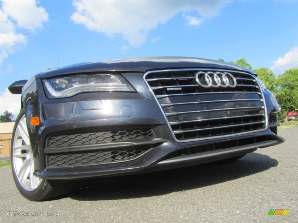 2015 A7 3.0T quattro Prestige - Moonlight Blue Metallic / Nougat Brown photo #2