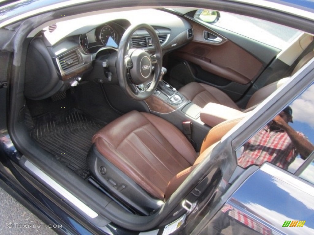 Nougat Brown Interior 2015 Audi A7 3.0T quattro Prestige Photo #142320670