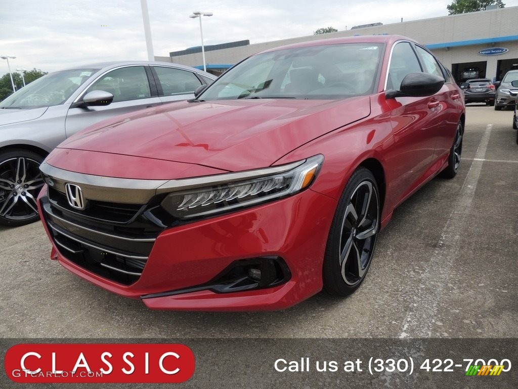 2021 Accord Sport - San Marino Red / Black photo #1