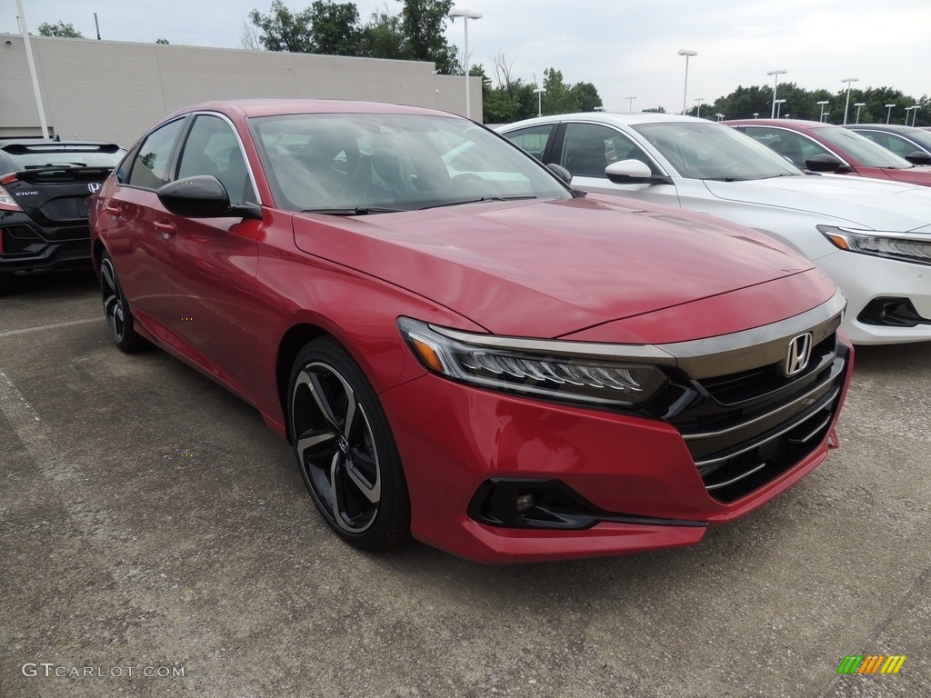 2021 Accord Sport - San Marino Red / Black photo #3