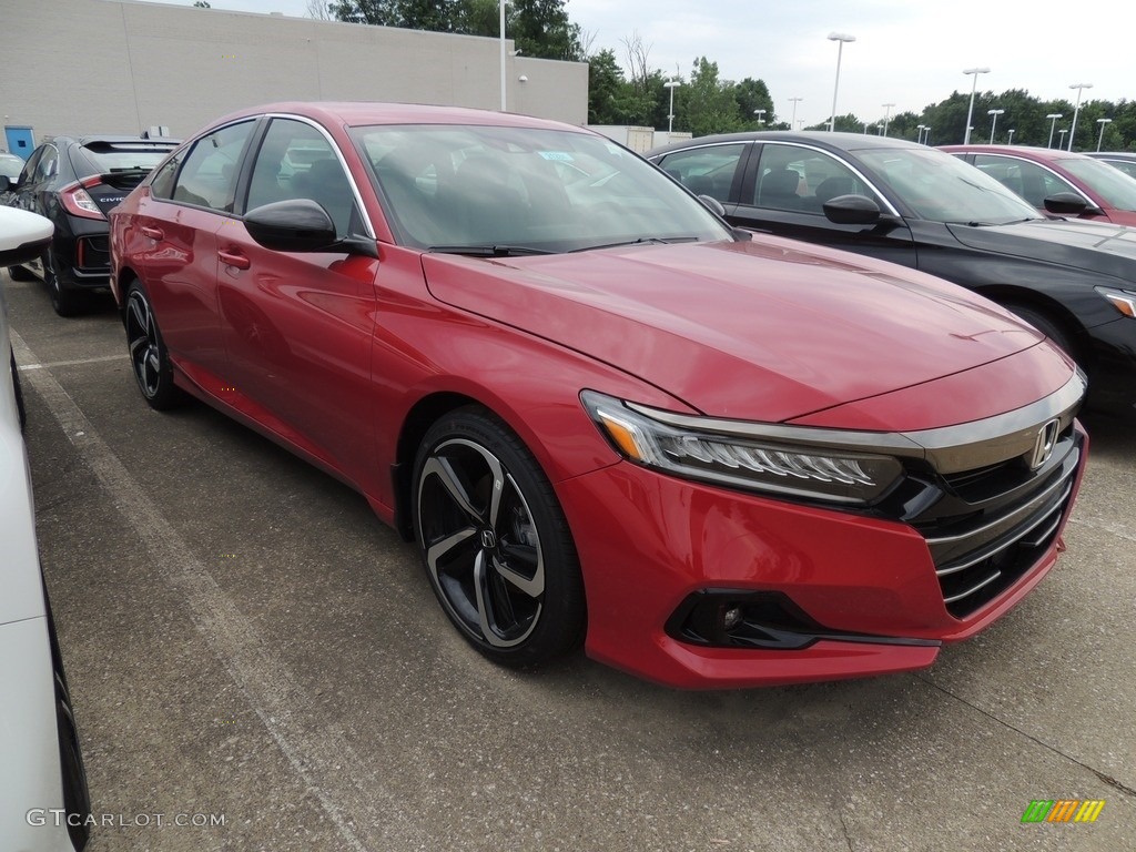 2021 Accord Sport - San Marino Red / Black photo #3