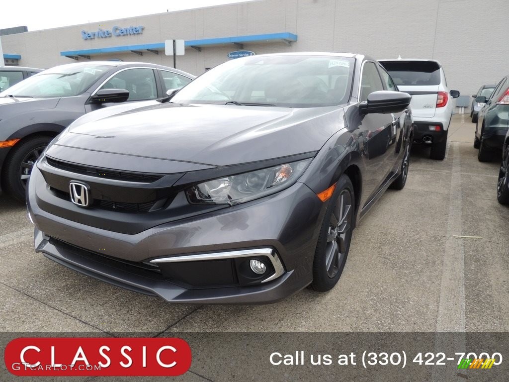 2021 Civic EX Sedan - Modern Steel Metallic / Black photo #1