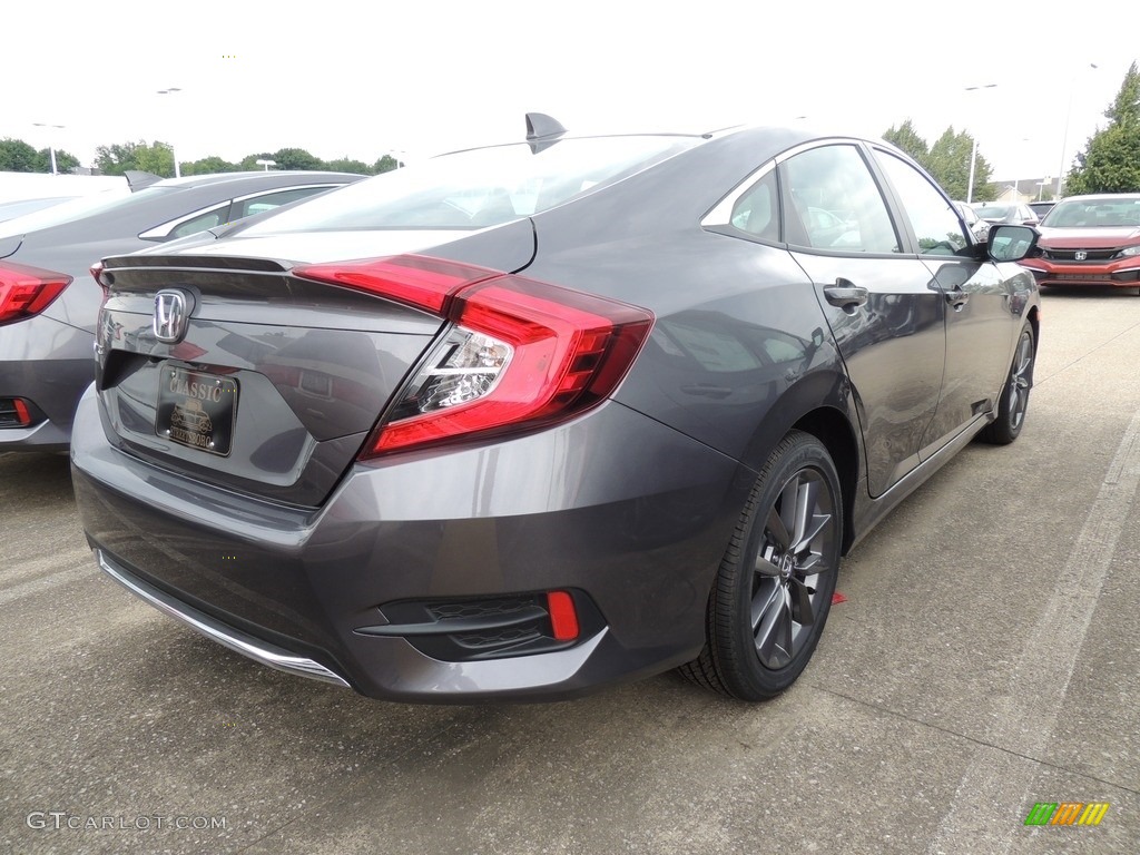 2021 Civic EX-L Sedan - Modern Steel Metallic / Black photo #4
