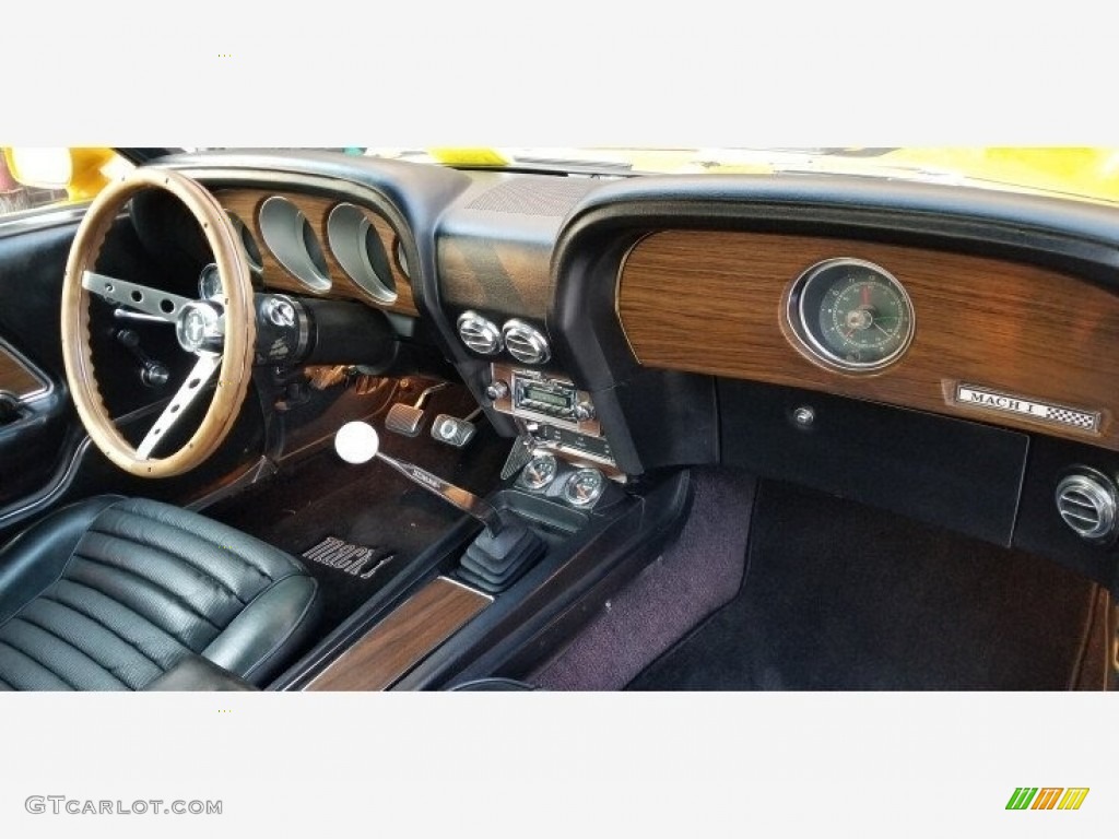 1970 Ford Mustang Mach 1 Black Dashboard Photo #142323977
