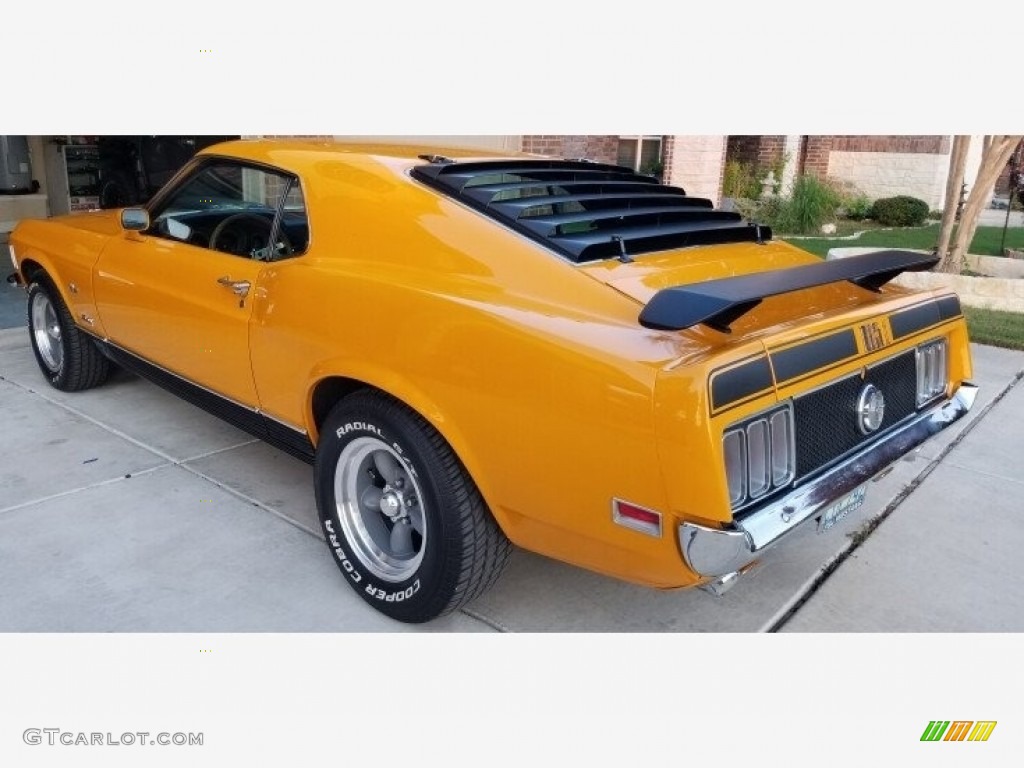 1970 Mustang Mach 1 - Grabber Orange / Black photo #18
