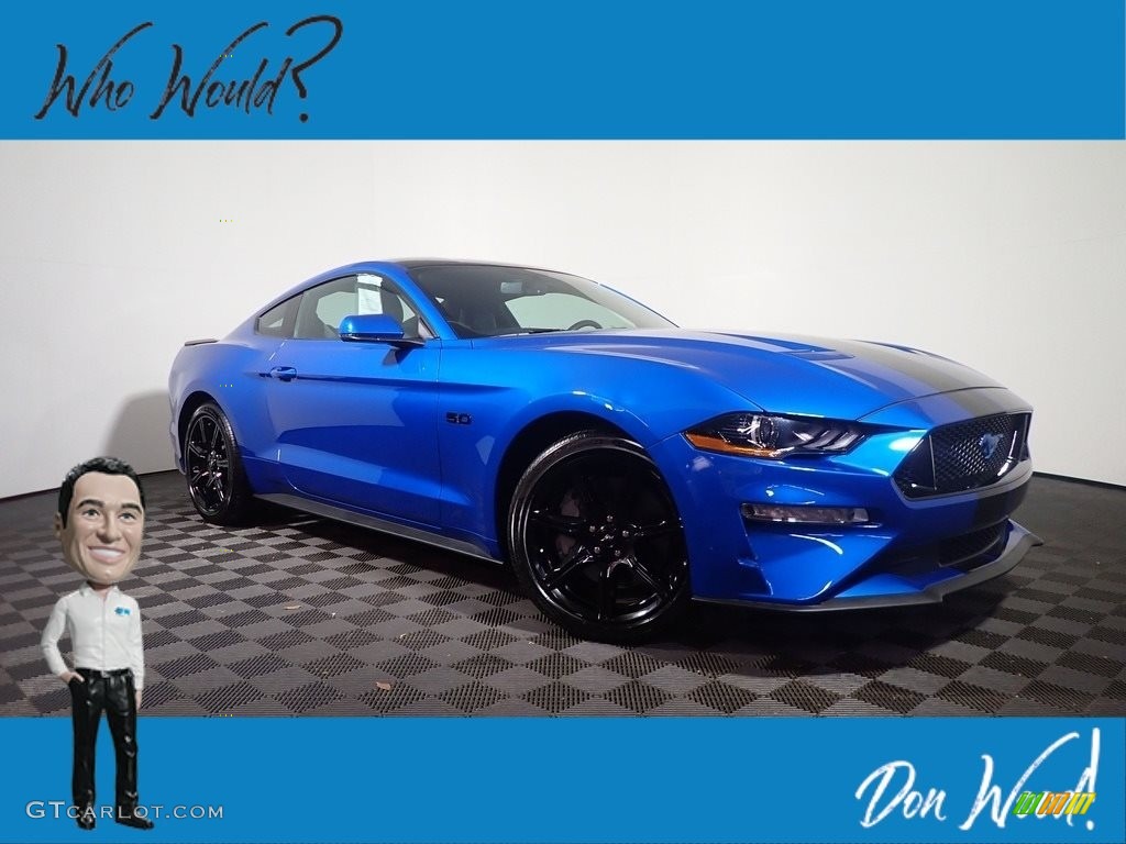 2020 Mustang GT Premium Fastback - Velocity Blue / Ebony photo #1