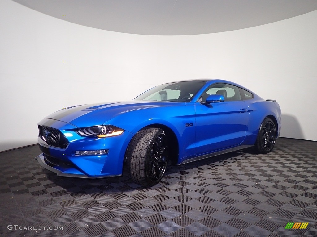 2020 Mustang GT Premium Fastback - Velocity Blue / Ebony photo #9