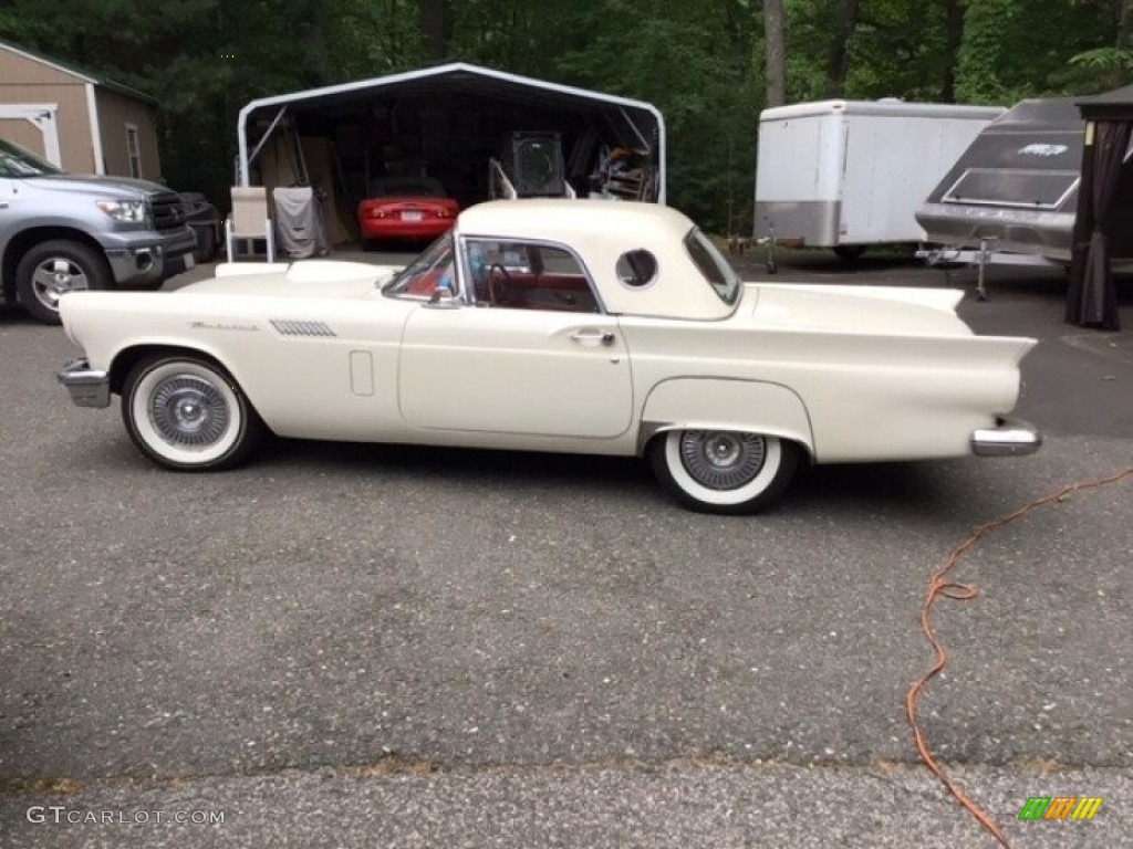 Colonial White 1957 Ford Thunderbird Convertible Exterior Photo #142325066