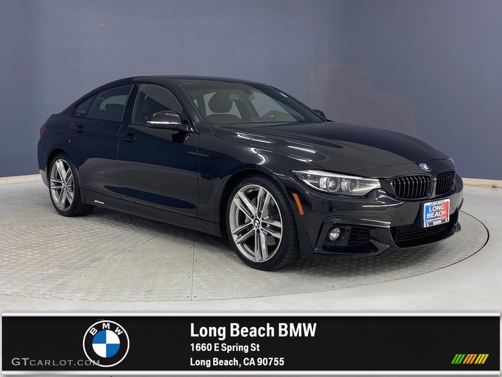 2018 4 Series 440i Gran Coupe - Black Sapphire Metallic / Black photo #1