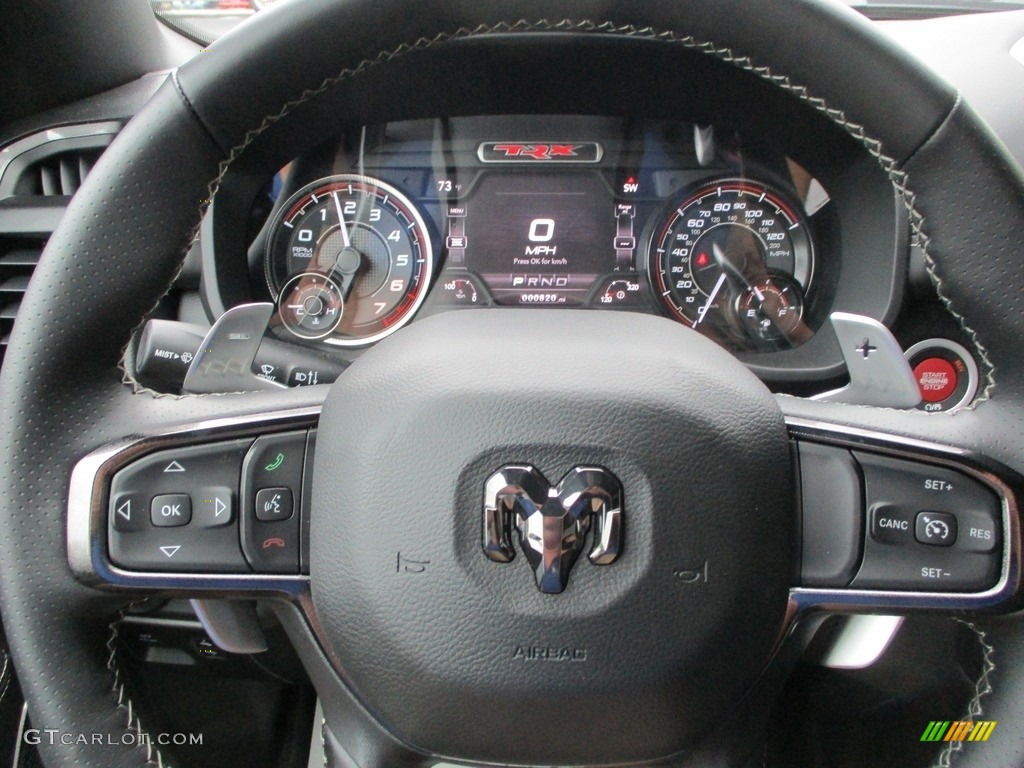 2021 Ram 1500 TRX Crew Cab 4x4 Black Steering Wheel Photo #142327085