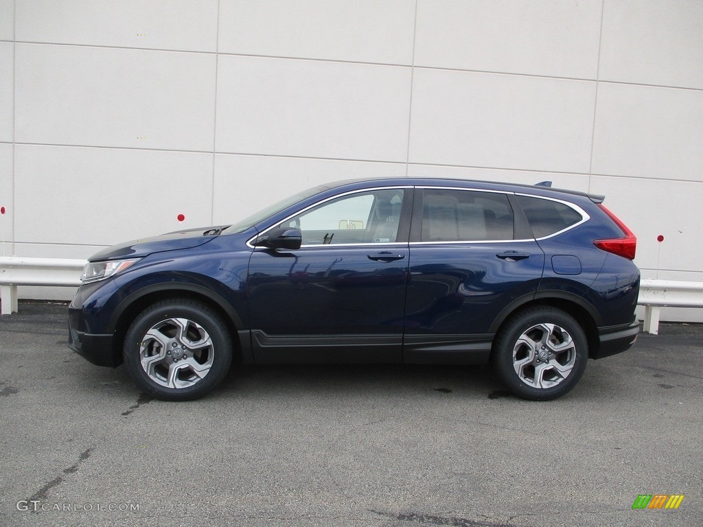 2019 CR-V EX AWD - Obsidian Blue Pearl / Gray photo #2