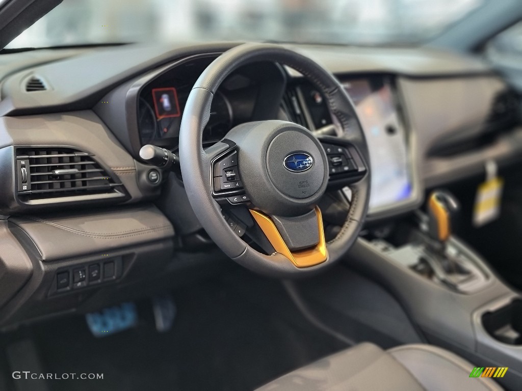 2022 Subaru Outback Wilderness Slate Black Steering Wheel Photo #142328372
