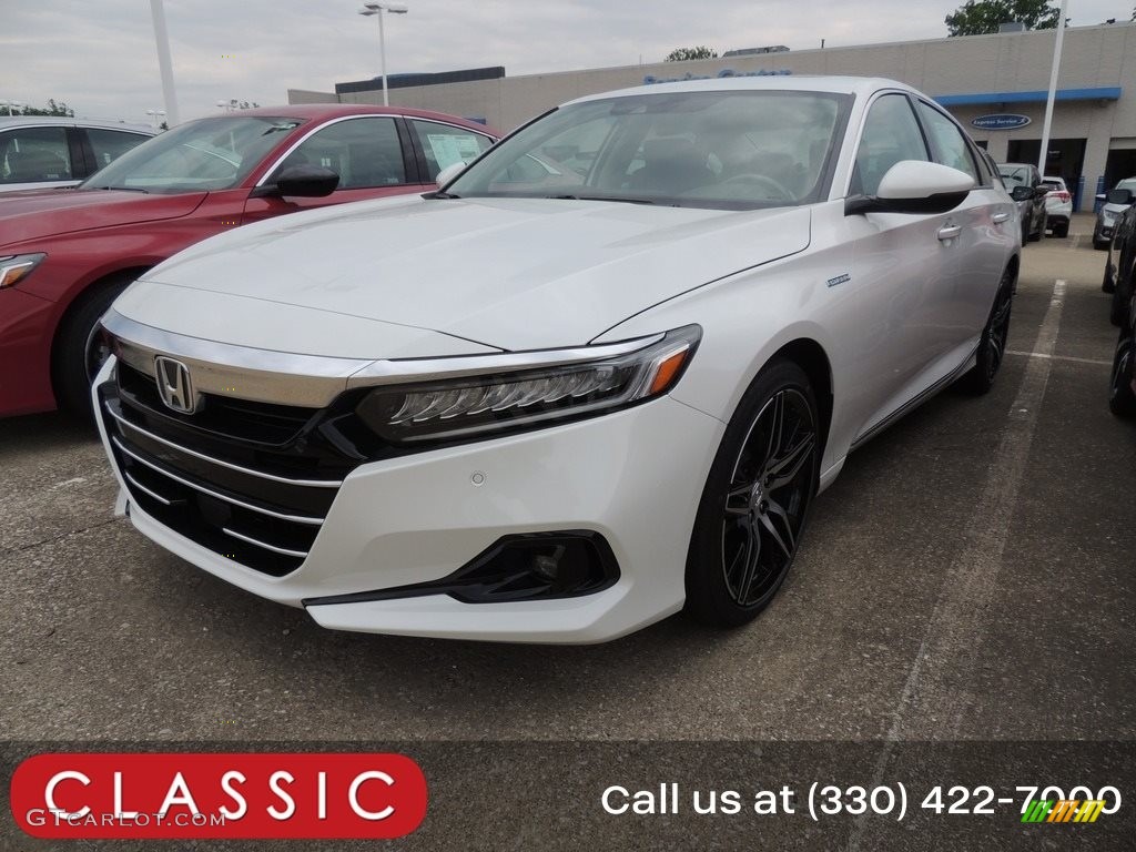 2021 Accord Touring Hybrid - Platinum White Pearl / Black photo #1