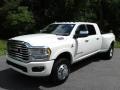 2021 Pearl White Ram 3500 Limited Longhorn Mega Cab 4x4  photo #2