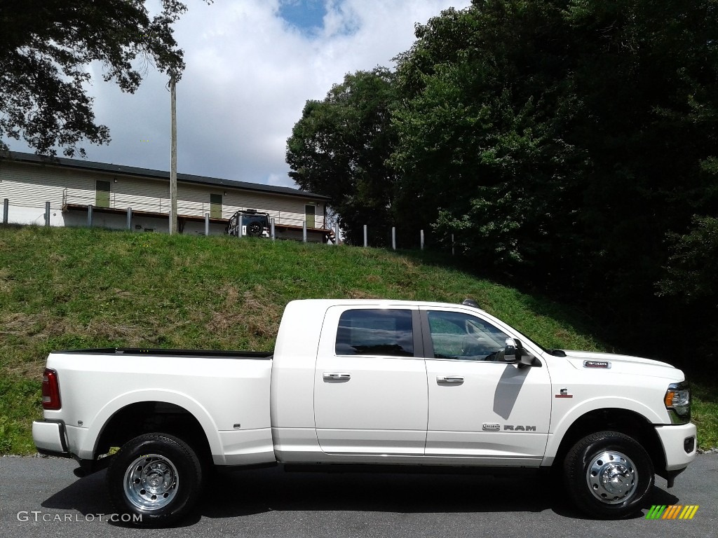 2021 3500 Limited Longhorn Mega Cab 4x4 - Pearl White / Light Mountain Brown/Mountain Brown photo #6