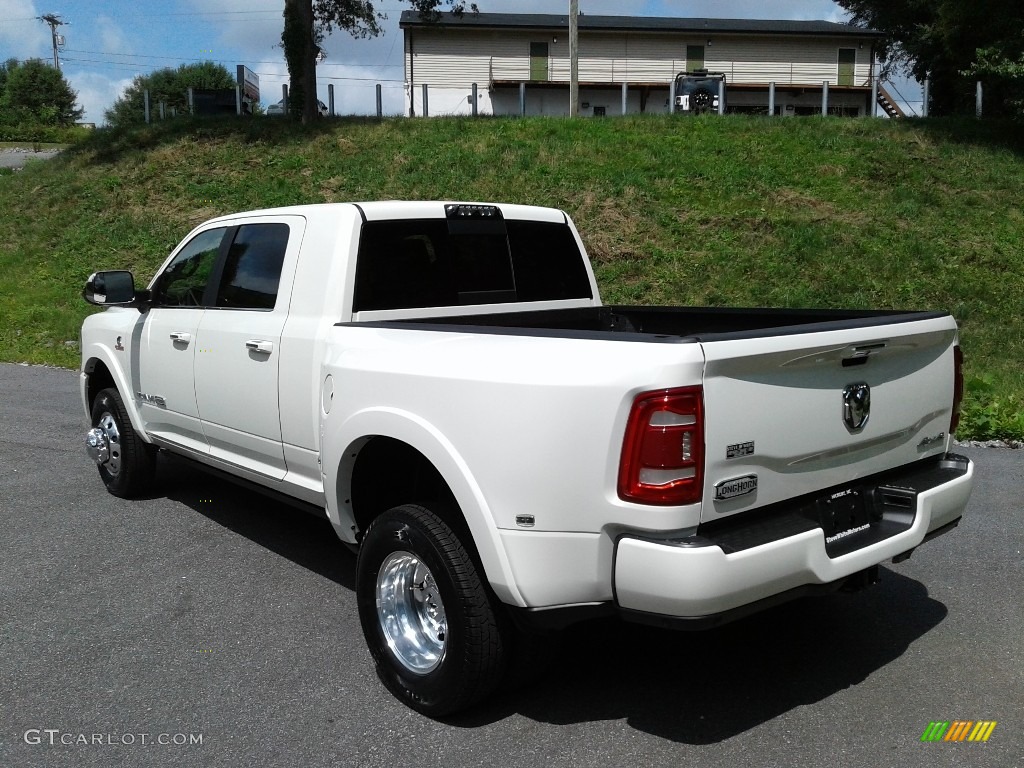 2021 3500 Limited Longhorn Mega Cab 4x4 - Pearl White / Light Mountain Brown/Mountain Brown photo #10